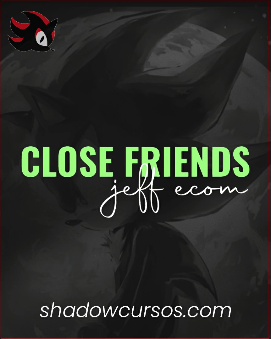 Resultado de pesquisas pelo curso: Close Friends 2024 - Jeff Ecom. Esta imagem está sendo usada pra exibir ao comprador a logotipo do curso: Close Friends, do produtor Jeff Ecom.